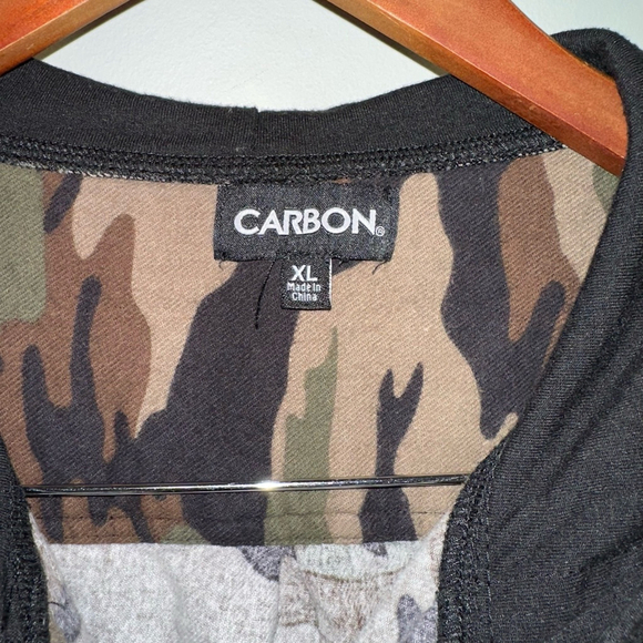 Carbon Camouflage Women’s Men’s Unisex Hooded Button Down jacket Shirt XL - Picture 2 of 8